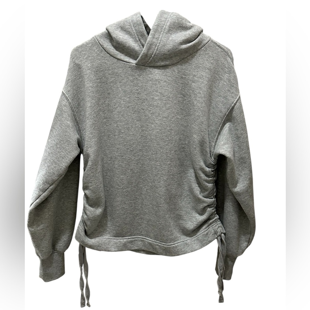 AERIE Side Ruched Hoodie Sweatshirt Size Small gray